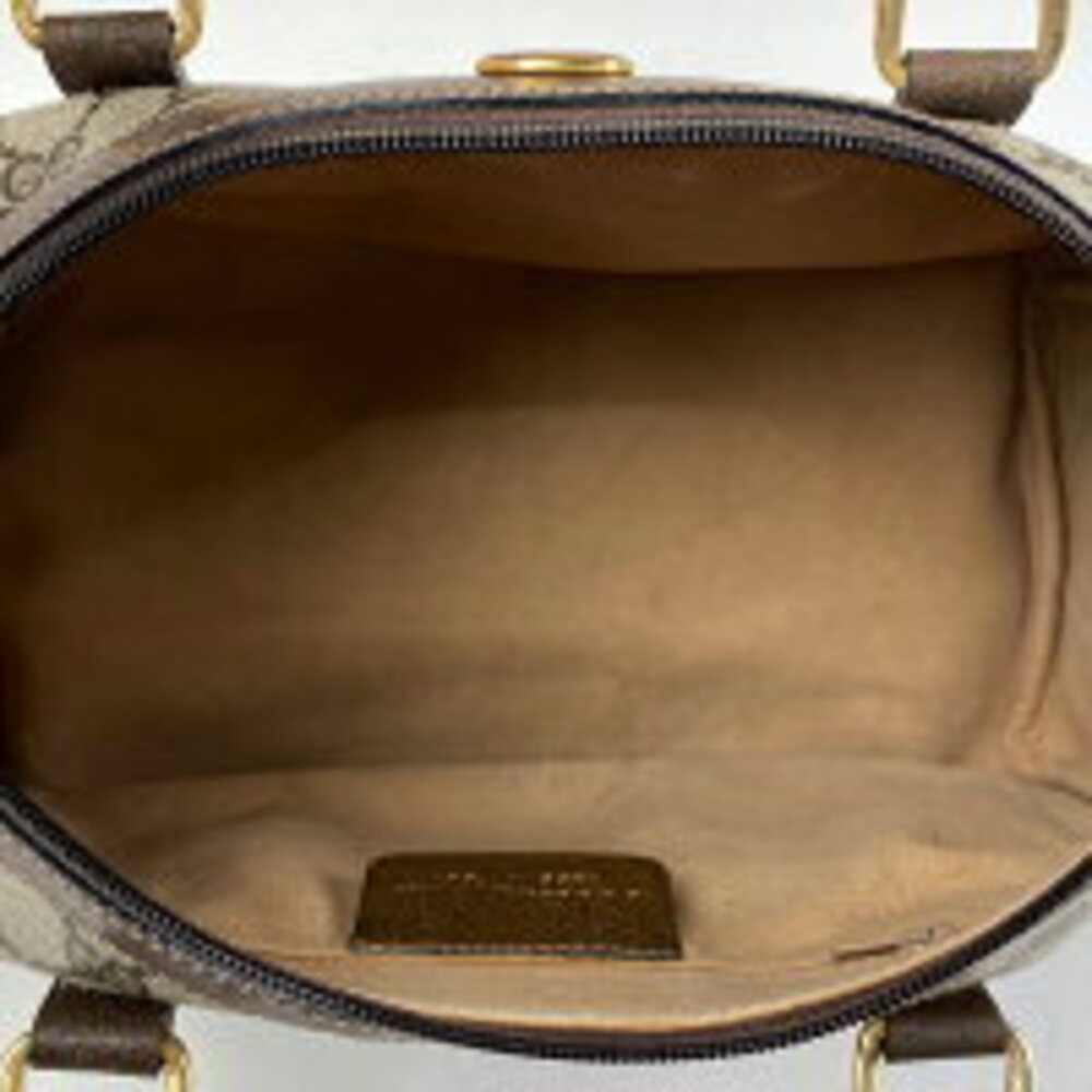 Gucci Boston Sherry Web GG Canvas Brown Bag - Picture 7 of 7
